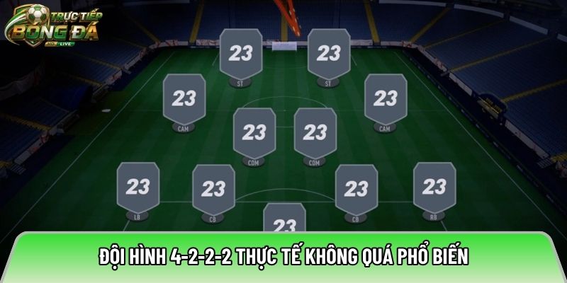 Đội hình 4-2-2-2 thực tế không quá phổ biến